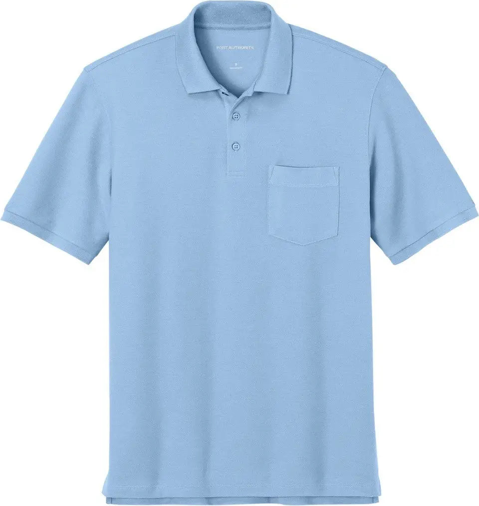 Port Authority K200p Wearever Signature Pique Pocket Polo - Cloud Blue