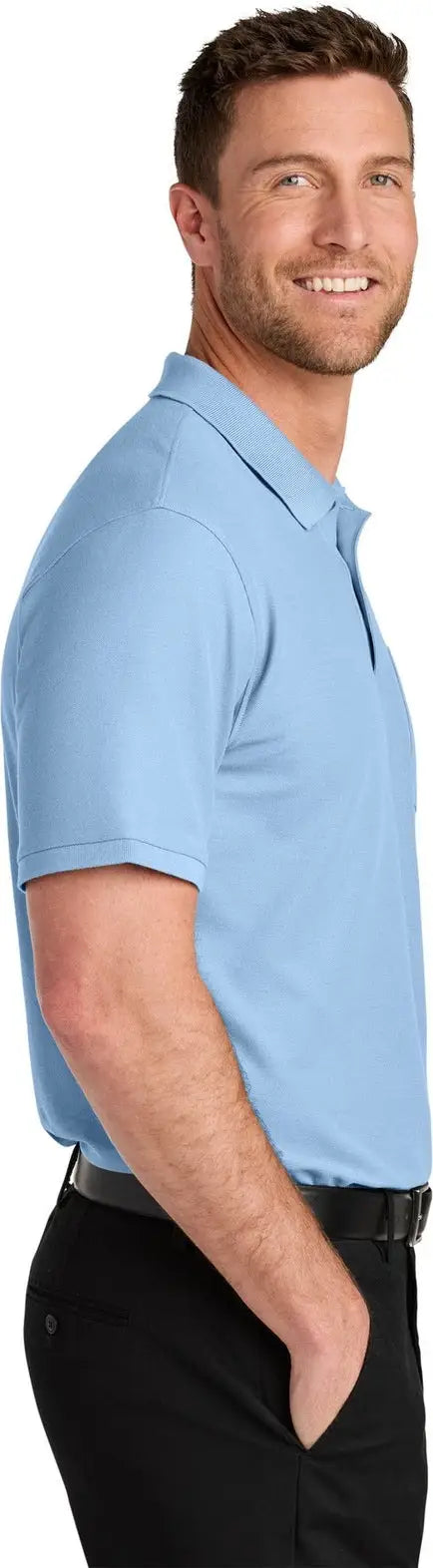 Port Authority K200p Wearever Signature Pique Pocket Polo - Cloud Blue