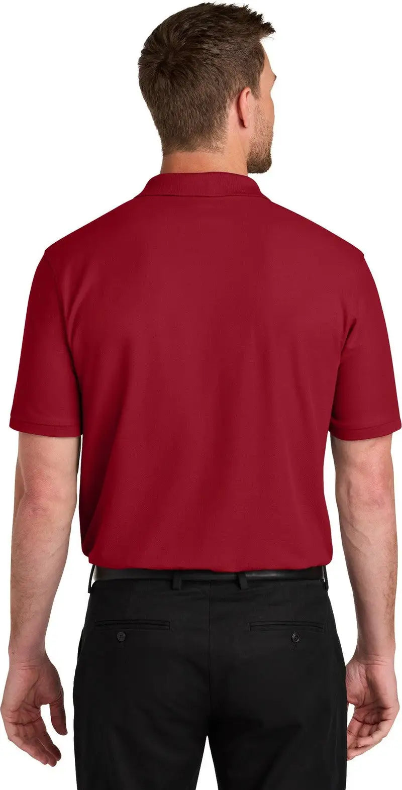 Port Authority K200p Wearever Signature Pique Pocket Polo - Rich Red