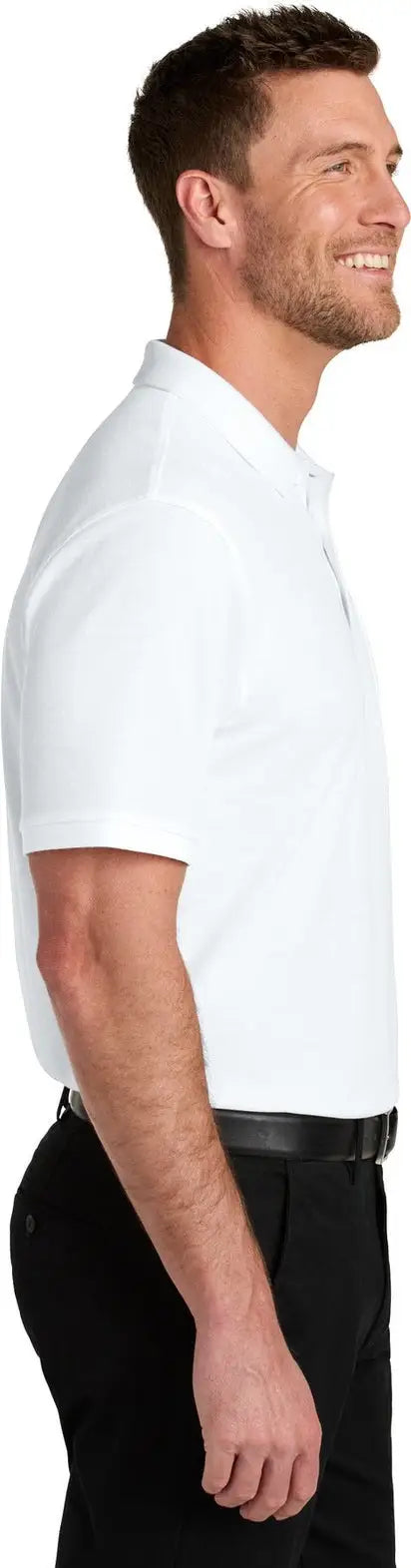 Port Authority K200p Wearever Signature Pique Pocket Polo - White