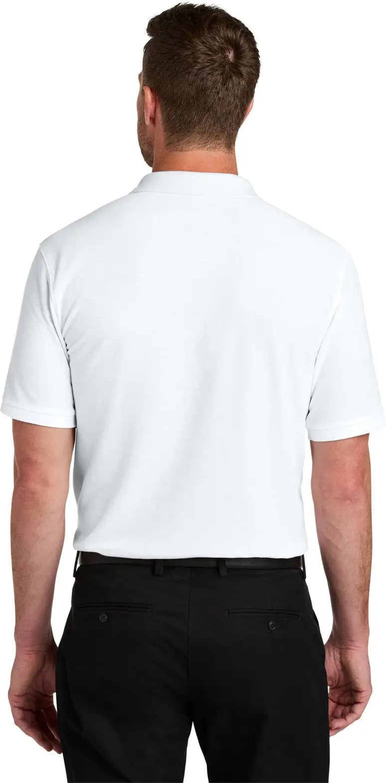 Port Authority K200p Wearever Signature Pique Pocket Polo - White
