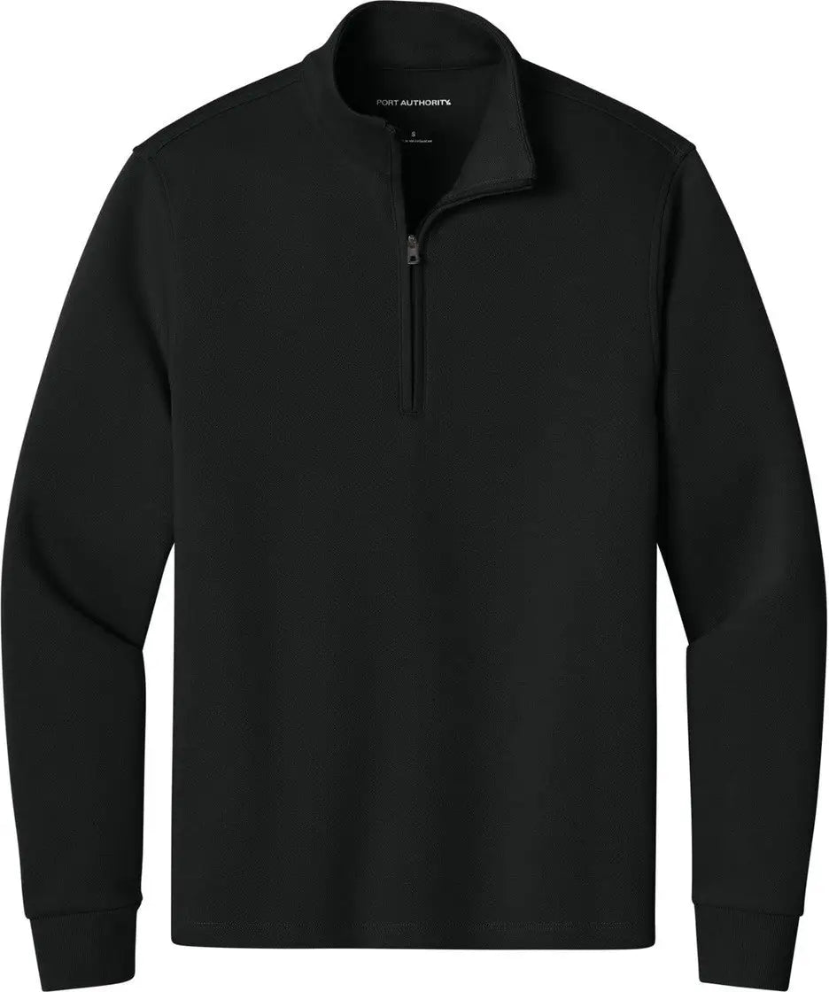 Port Authority K210 Wearever Signature Double Pique 1/4-zip - Deep Black