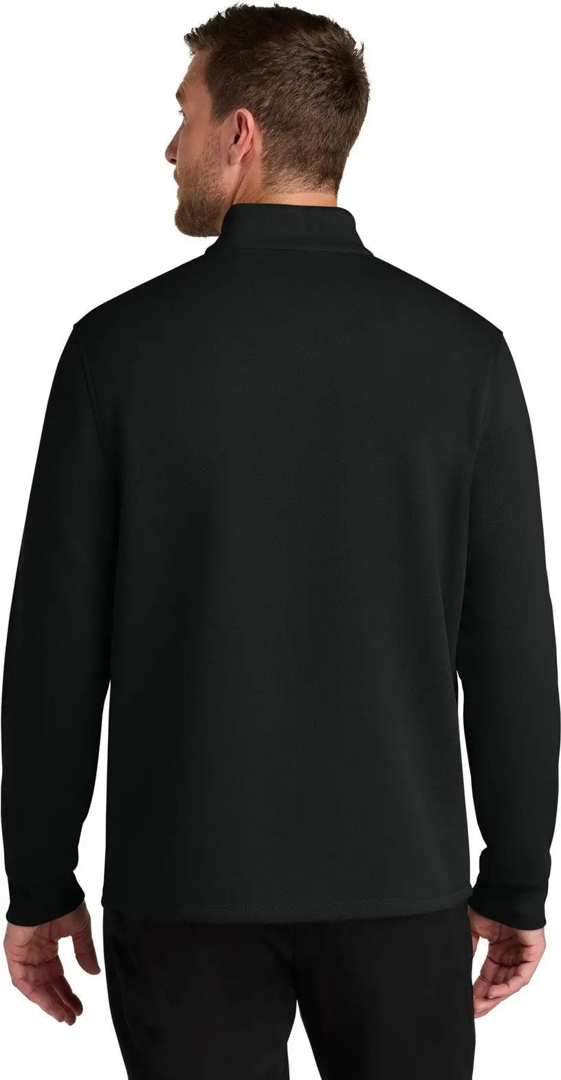 Port Authority K210 Wearever Signature Double Pique 1/4-zip - Deep Black