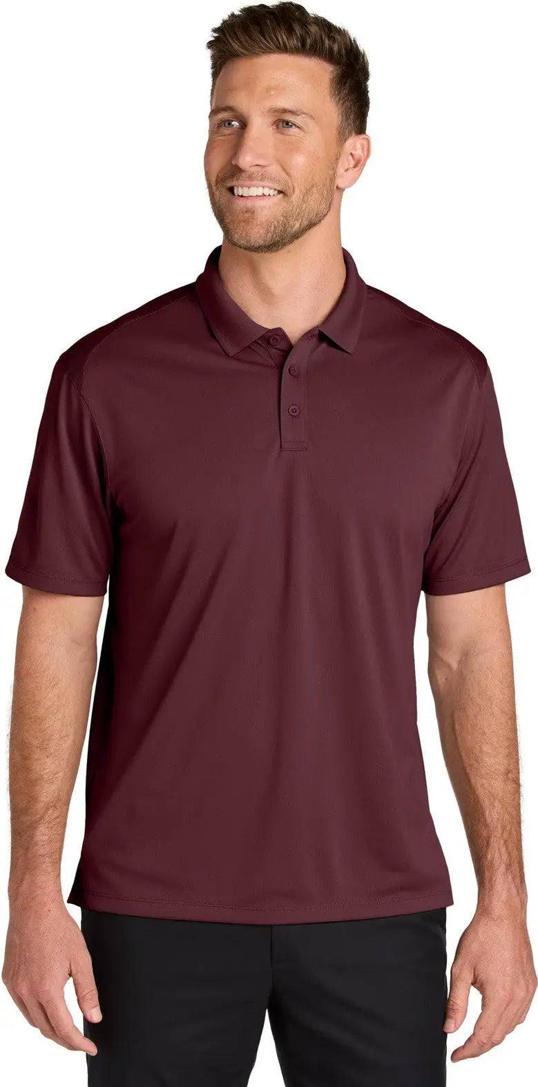 Port Authority K240 Wearever Performance Pique Polo - Burgundy