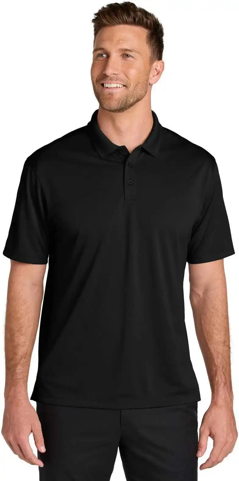 Port Authority K240 Wearever Performance Pique Polo - Deep Black