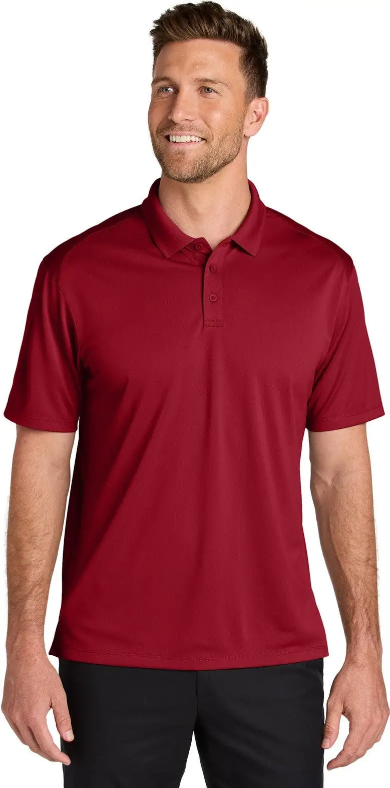 Port Authority K240 Wearever Performance Pique Polo - Rich Red