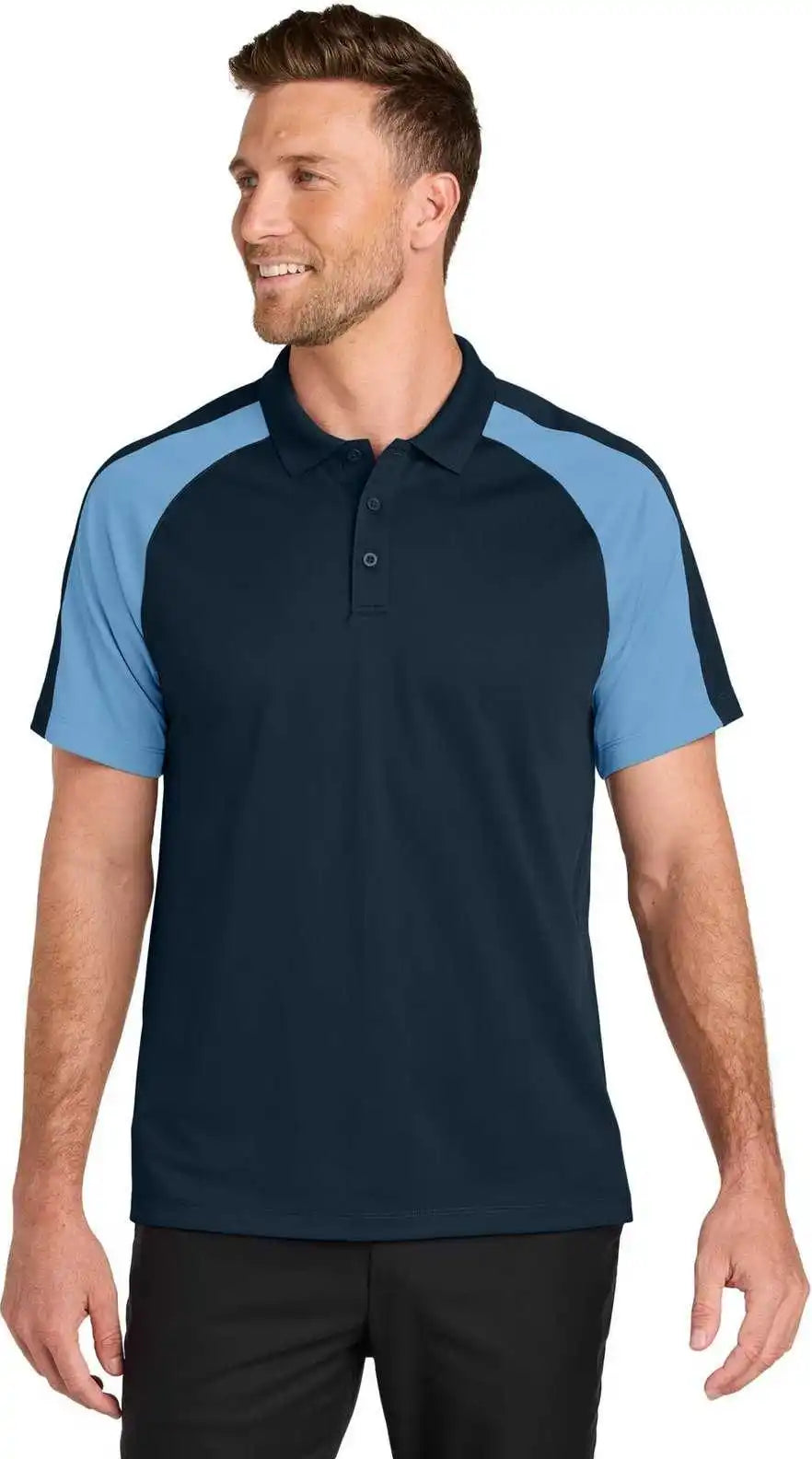 Port Authority K247 Wearever Performance Pique Colorblock Polo - Rvbnv/carb