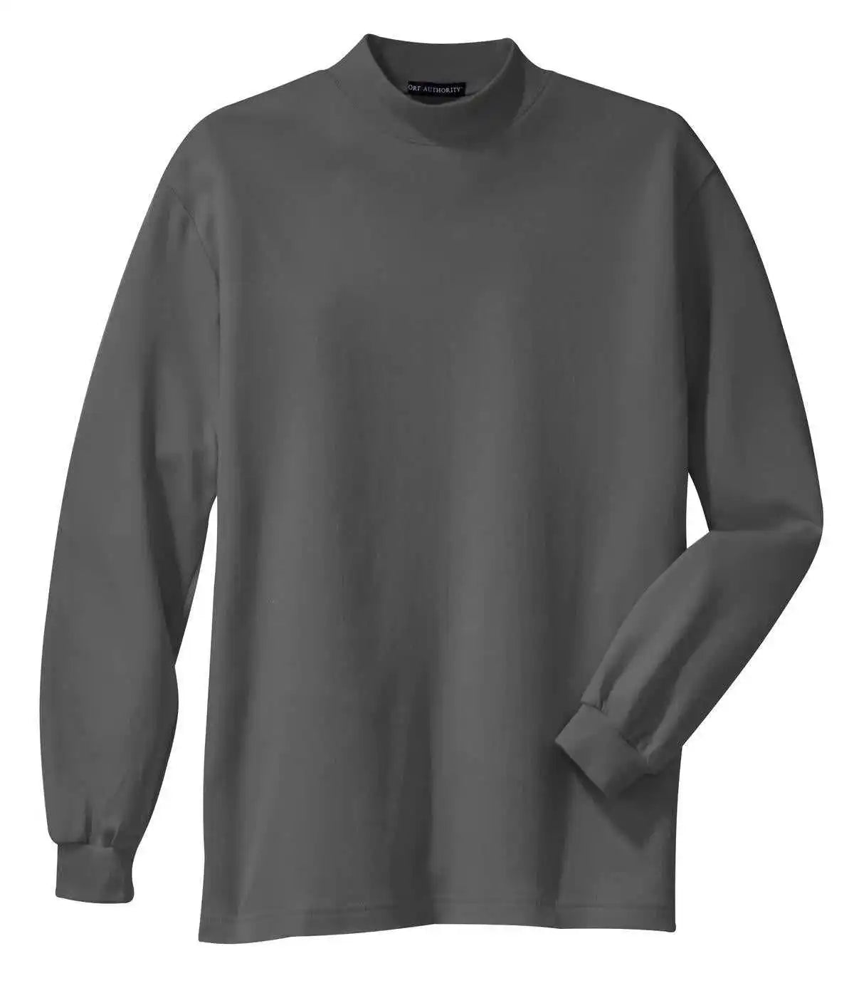 Port Authority K321 Interlock Knit Mock Turtleneck Steel Gray