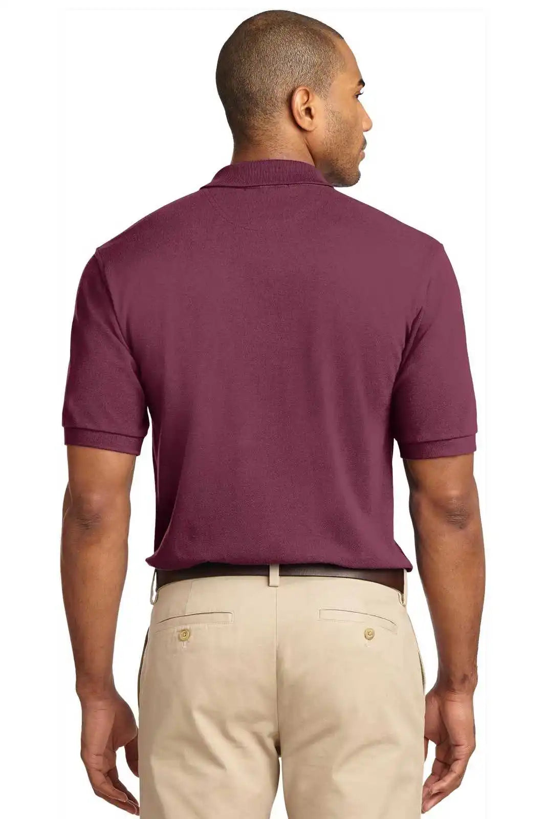 Port Authority K420 Heavyweight Cotton Pique Polo - Burgundy