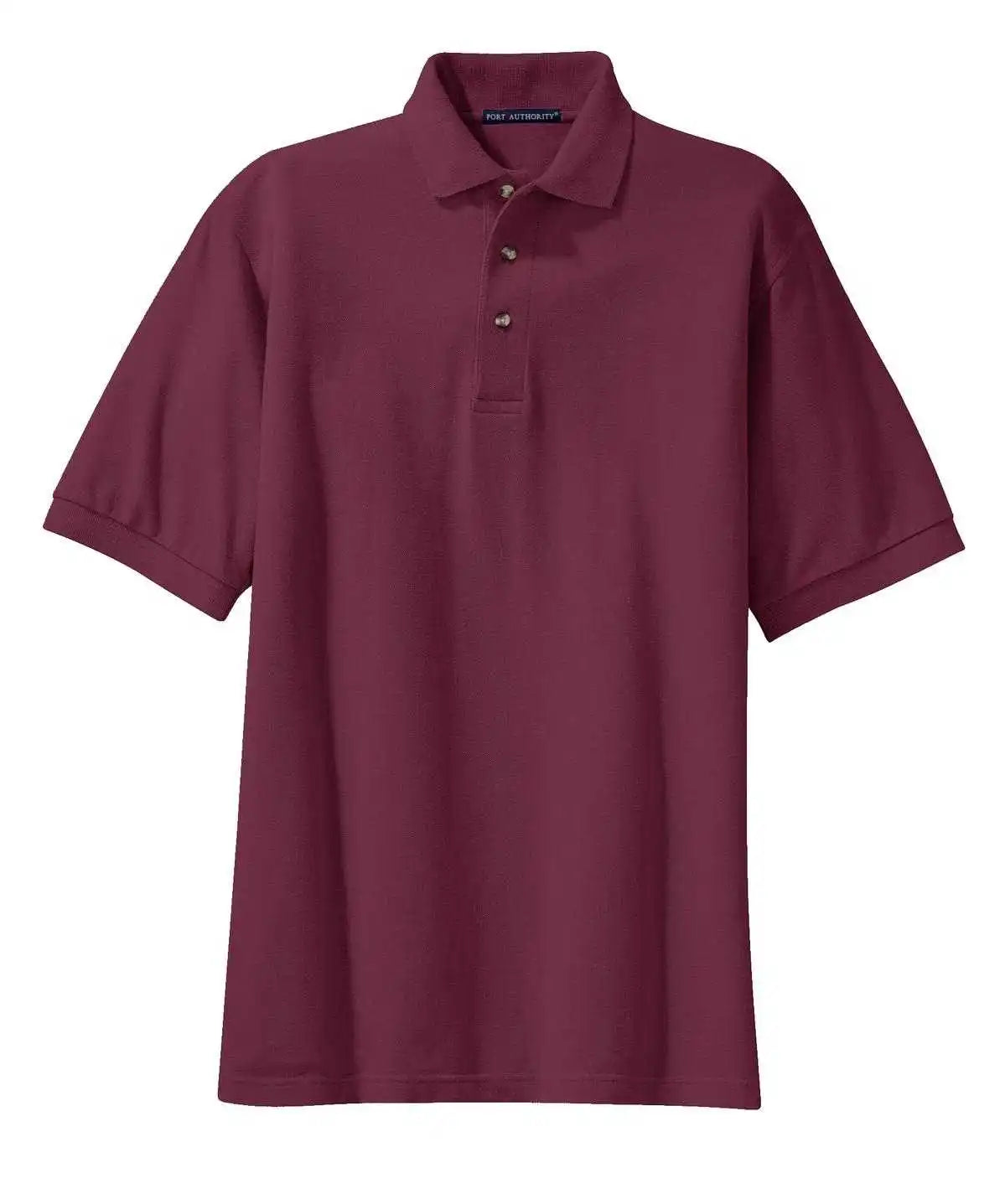 Port Authority K420 Heavyweight Cotton Pique Polo - Burgundy