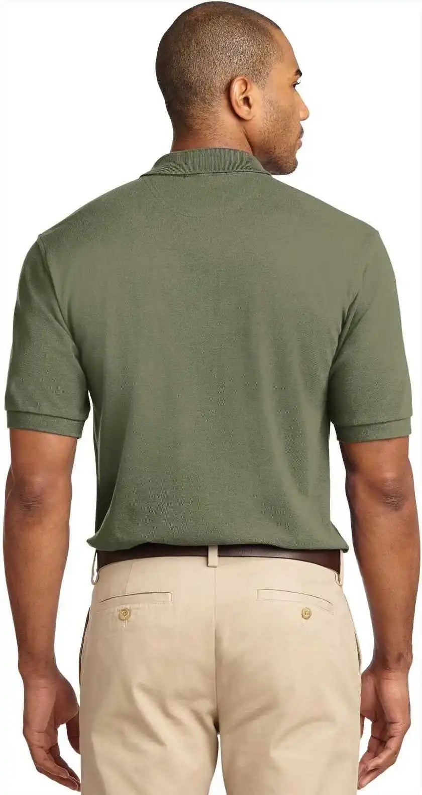 Port Authority K420 Heavyweight Cotton Pique Polo - Faded Olive