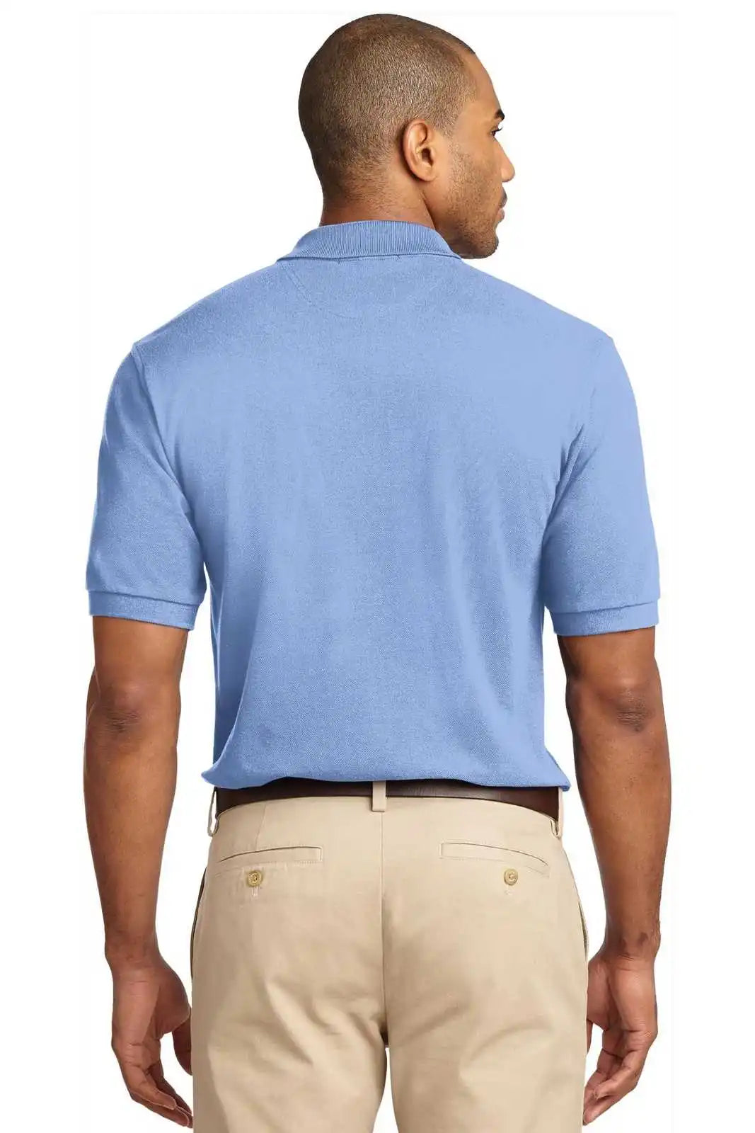 Port Authority K420 Heavyweight Cotton Pique Polo - Light Blue