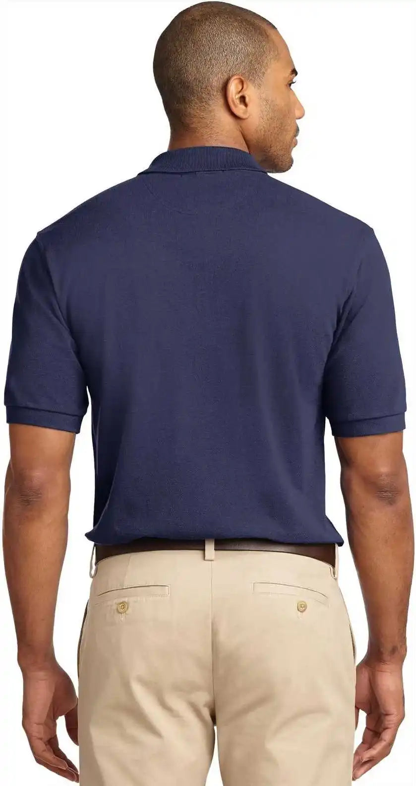 Port Authority K420 Heavyweight Cotton Pique Polo Navy