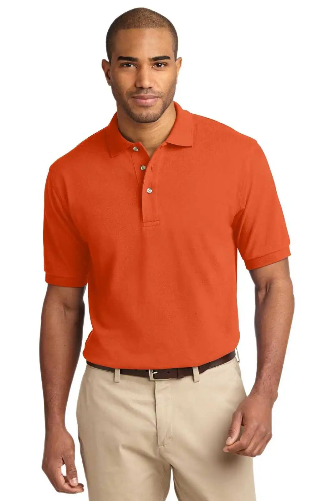 Port Authority K420 Heavyweight Cotton Pique Polo - Orange