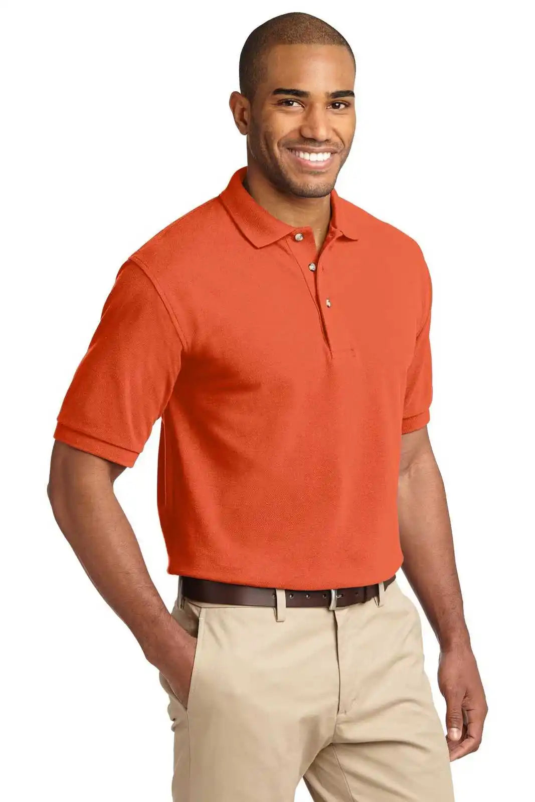 Port Authority K420 Heavyweight Cotton Pique Polo - Orange
