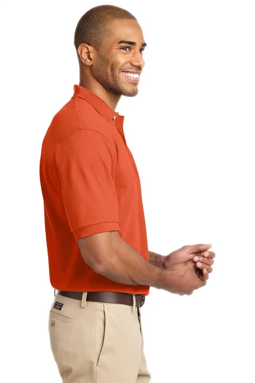 Port Authority K420 Heavyweight Cotton Pique Polo - Orange