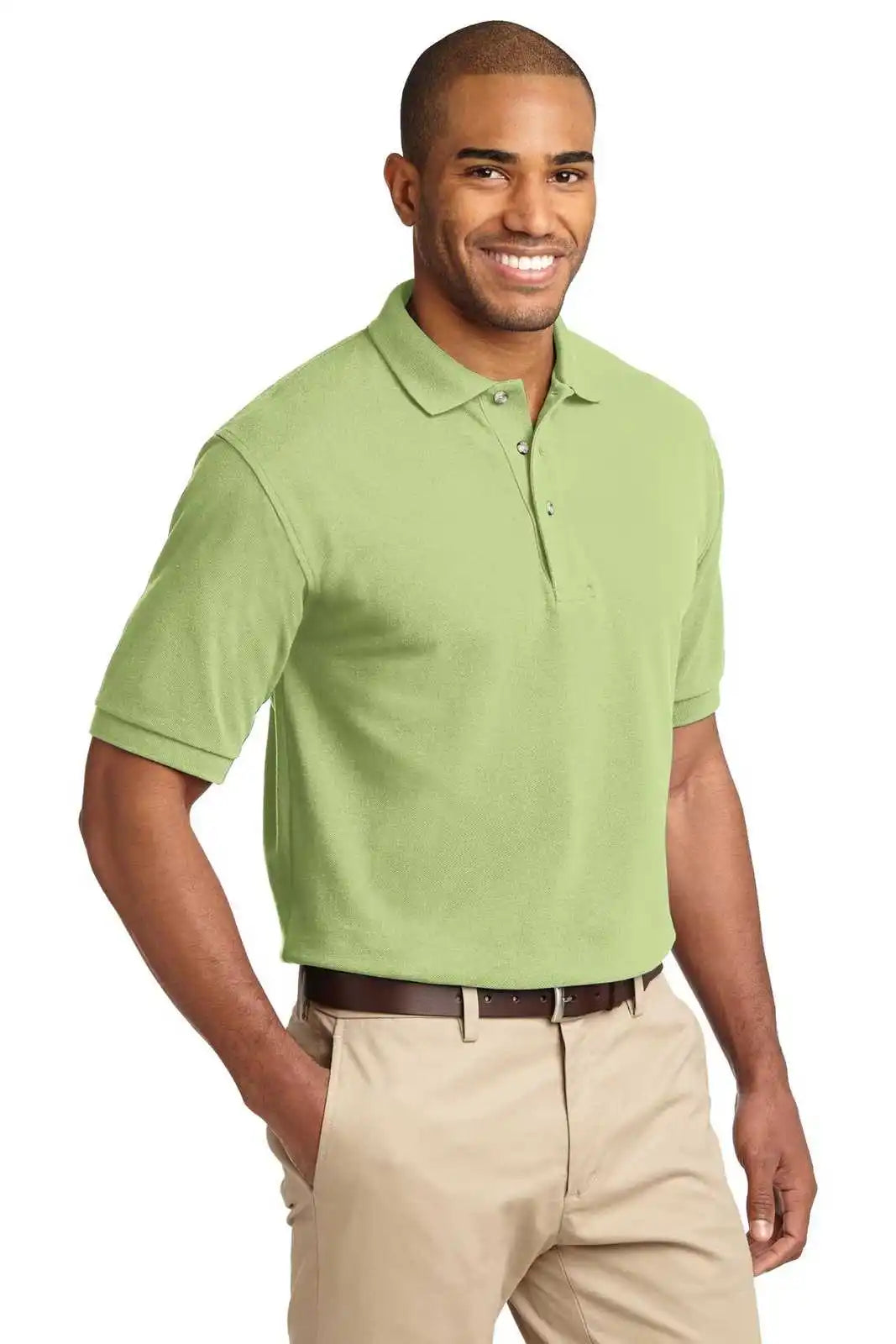 Port Authority K420 Heavyweight Cotton Pique Polo - Pistachio