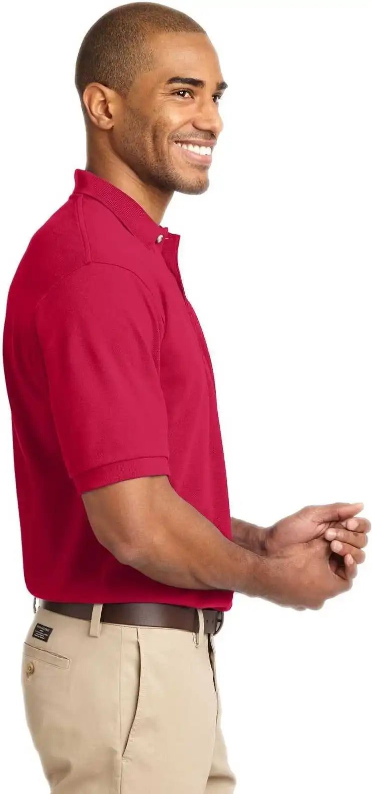 Port Authority K420 Heavyweight Cotton Pique Polo Red