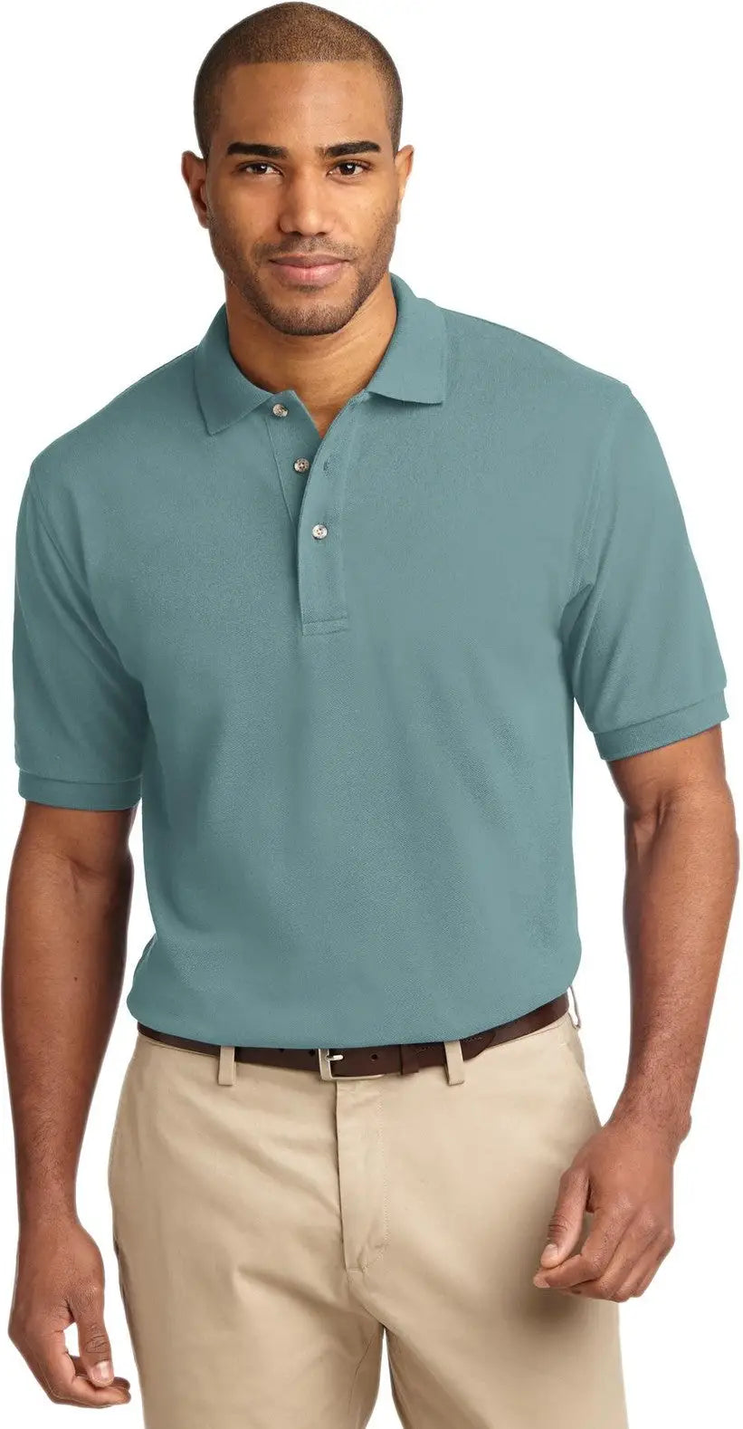 Port Authority K420 Heavyweight Cotton Pique Polo - Seafoam