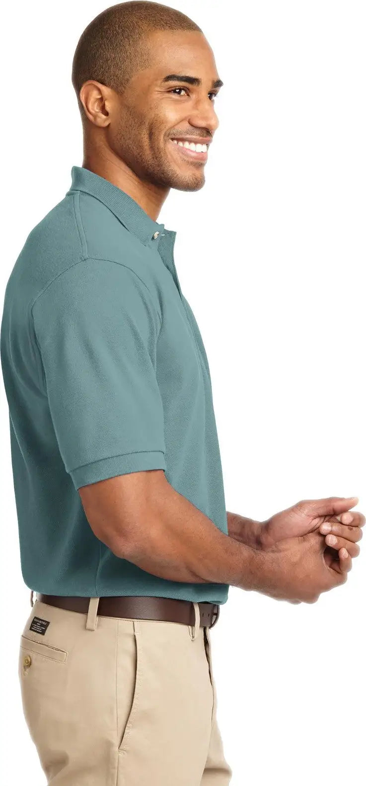 Port Authority K420 Heavyweight Cotton Pique Polo - Seafoam