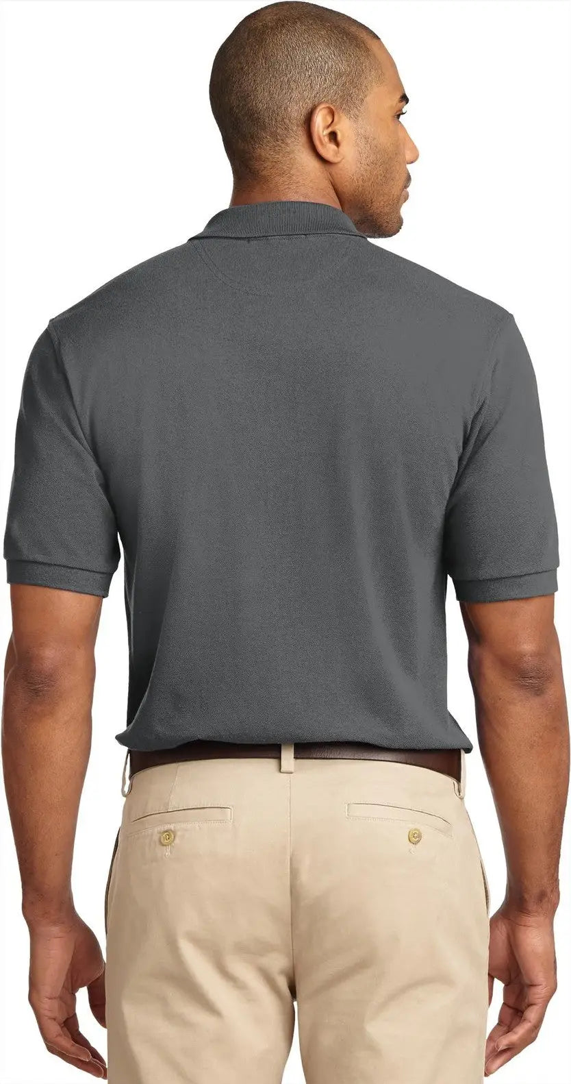 Port Authority K420 Heavyweight Cotton Pique Polo - Steel Gray