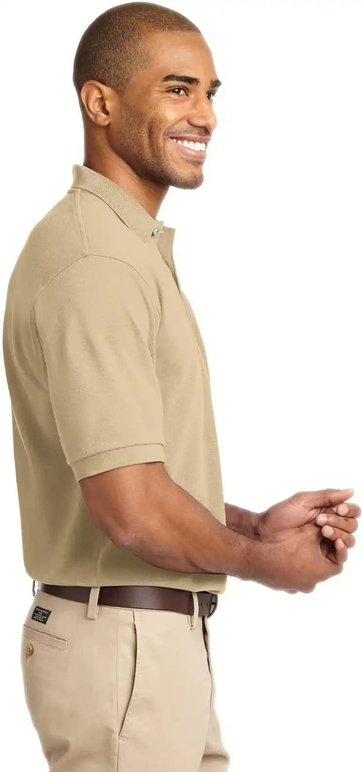 Port Authority K420 Heavyweight Cotton Pique Polo - Stone