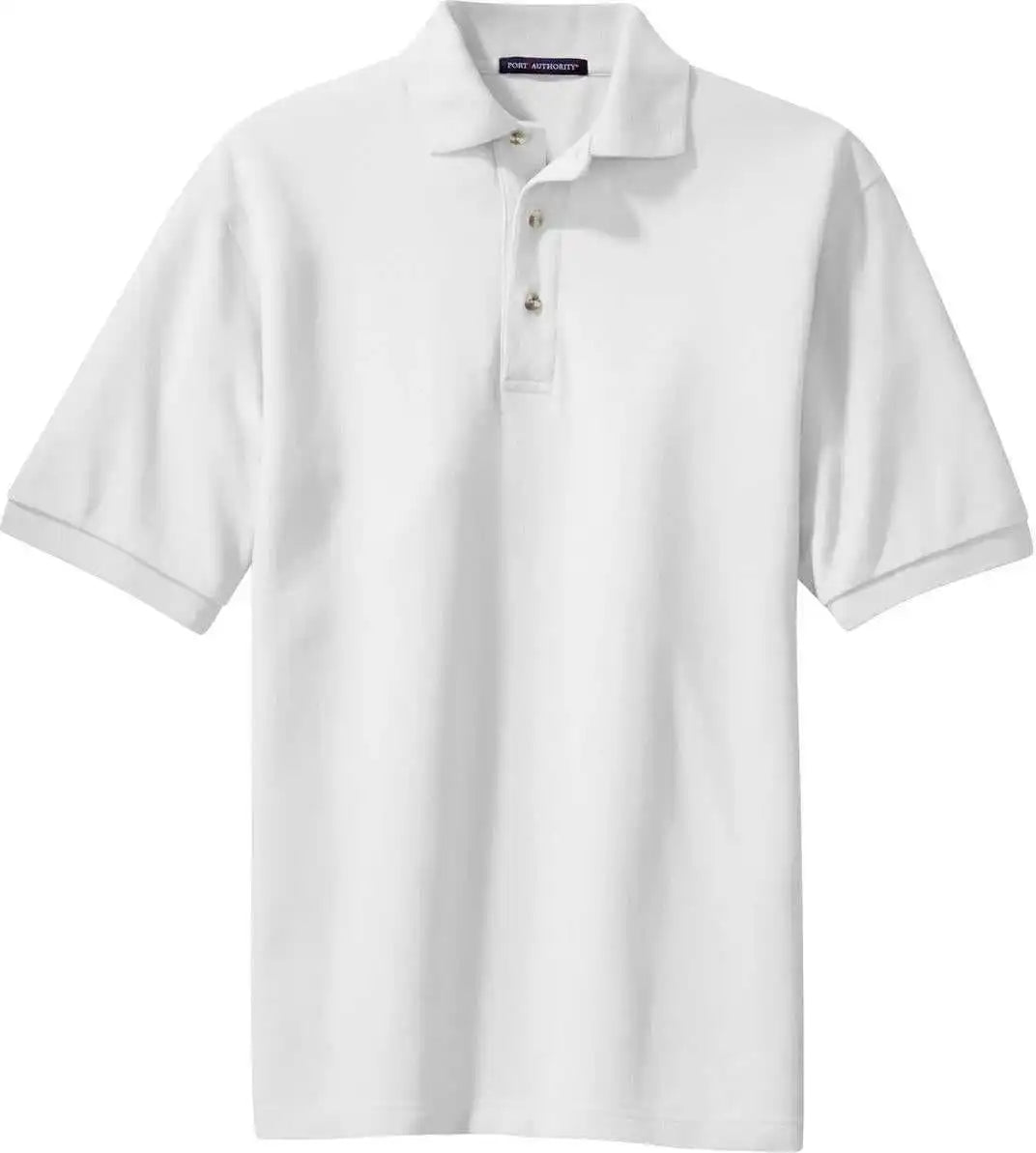 Port Authority K420 Heavyweight Cotton Pique Polo White