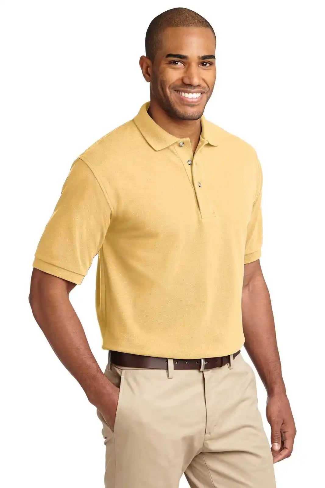 Port Authority K420 Heavyweight Cotton Pique Polo - Yellow