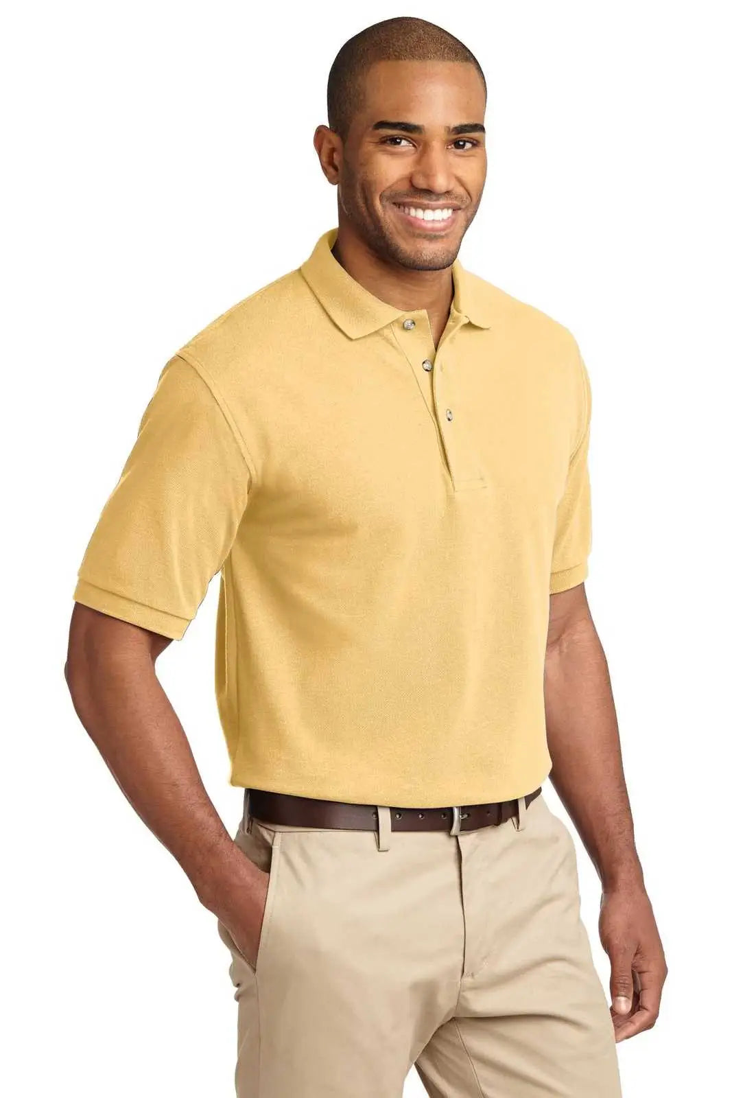 Port Authority K420 Heavyweight Cotton Pique Polo - Yellow