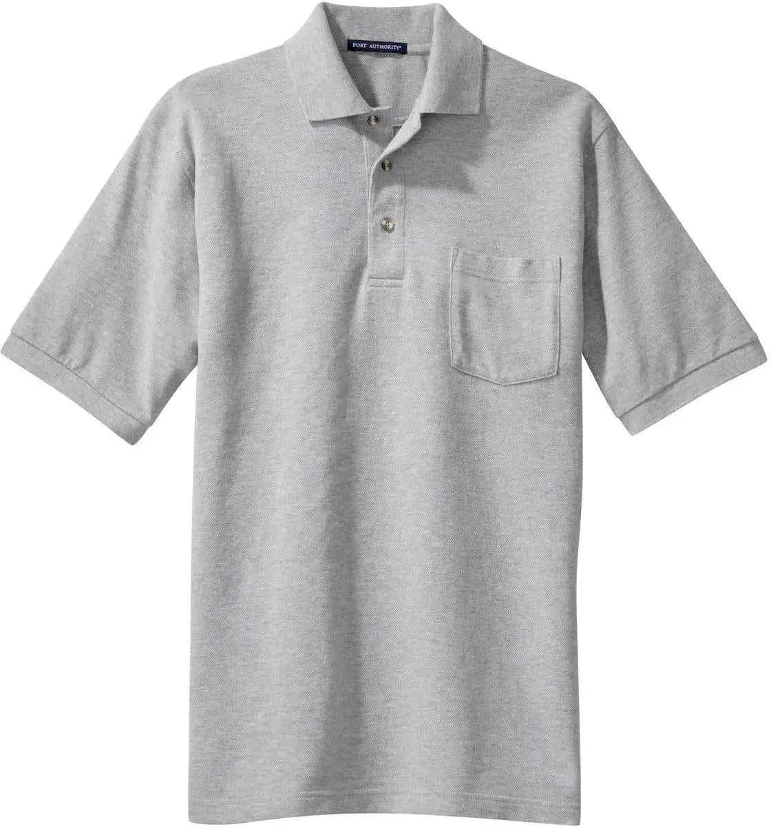 Port Authority K420p Heavyweight Cotton Pique Polo with Pocket - Oxford