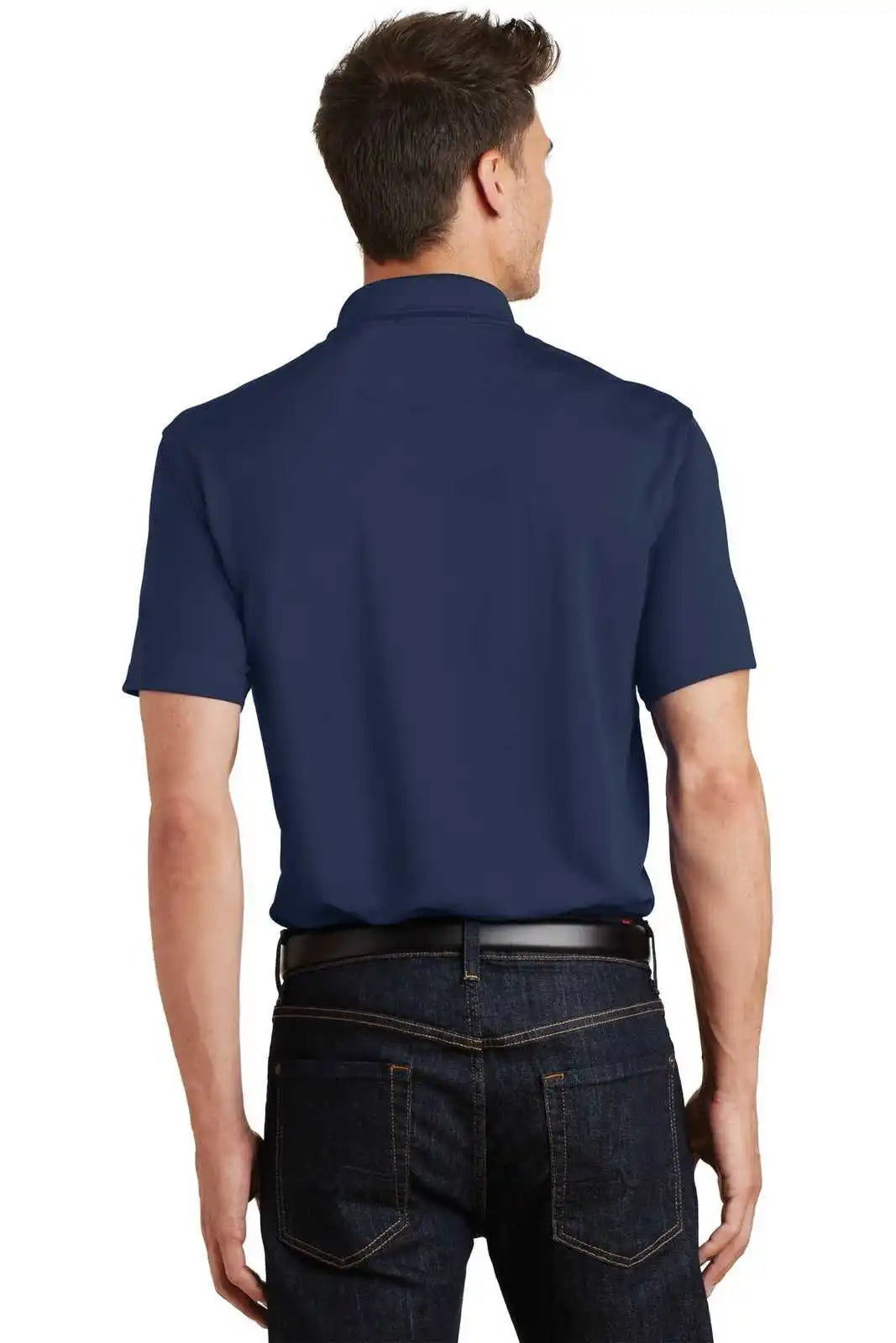 Port Authority K497 Poly-charcoal Blend Pique Polo - Navy