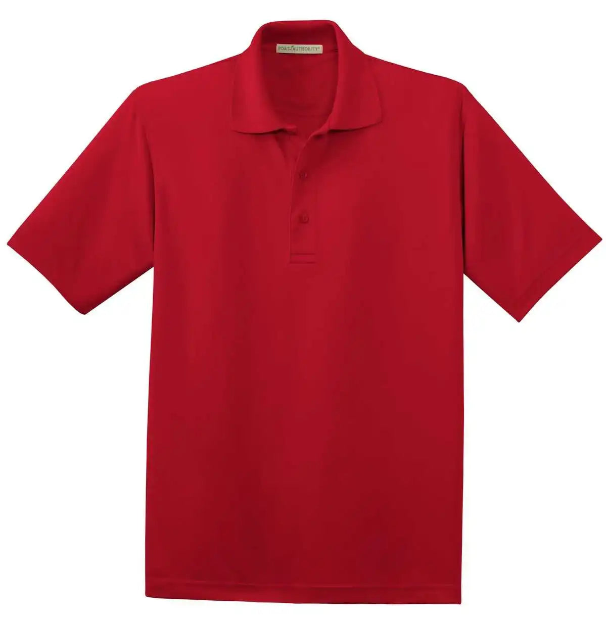 Port Authority K497 Poly-charcoal Blend Pique Polo - Red