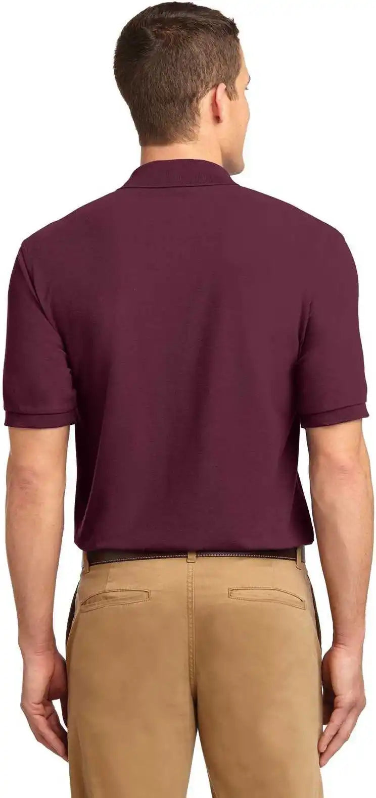 Port Authority K500 Silk Touch Polo - Burgundy