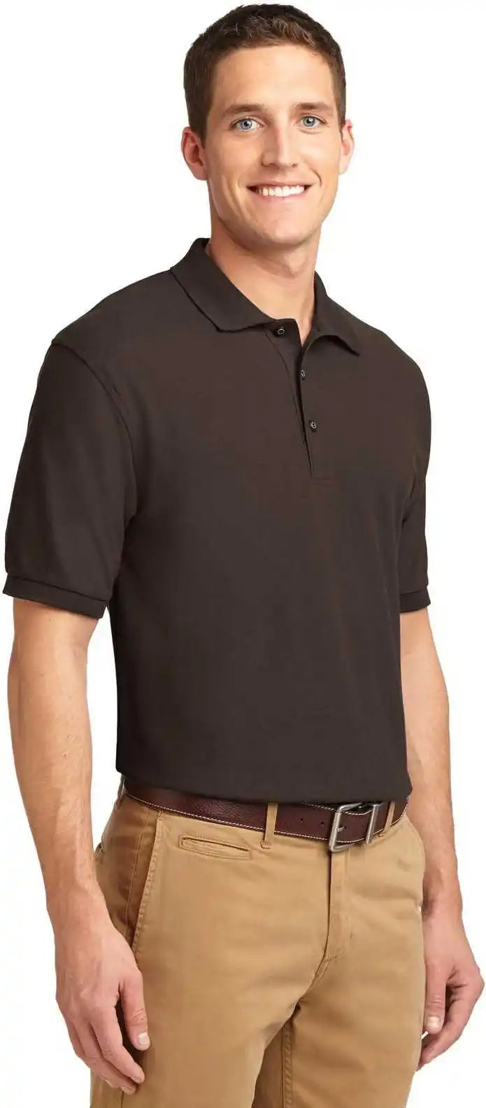Port Authority K500 Silk Touch Polo Coffee Bean