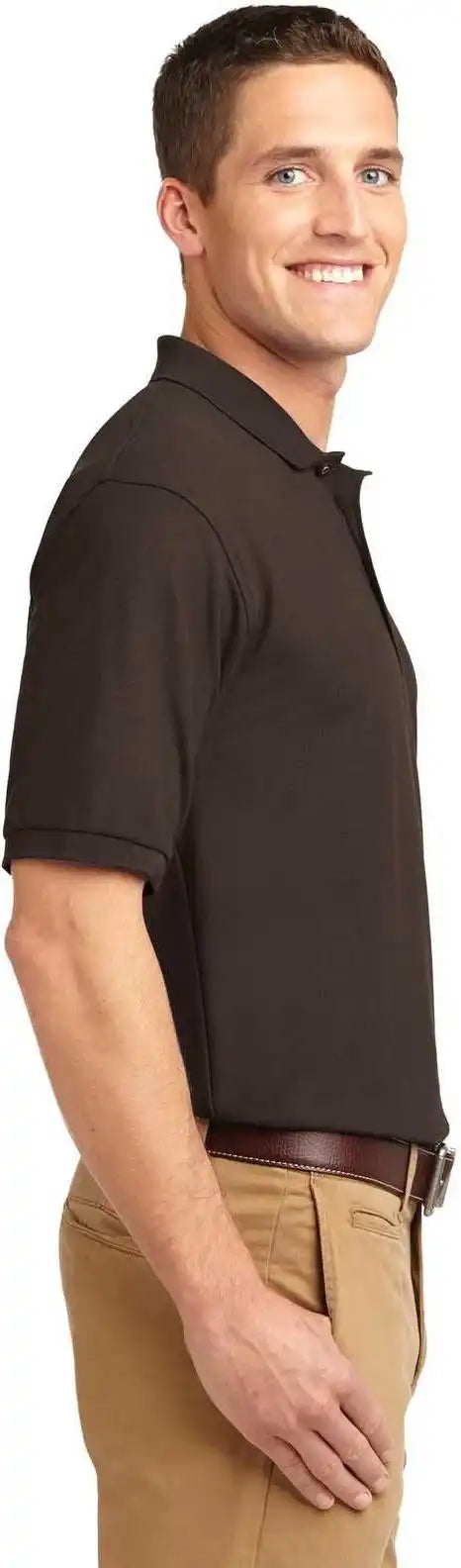 Port Authority K500 Silk Touch Polo Coffee Bean