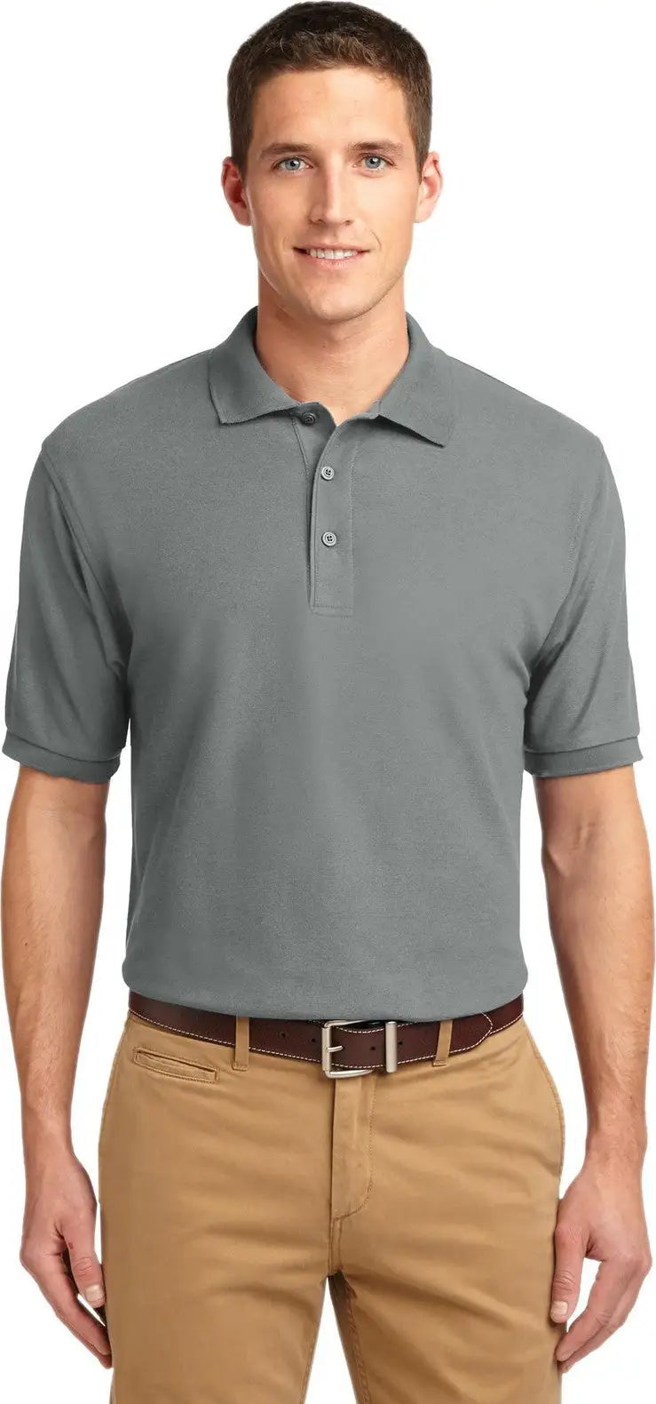 Port Authority K500 Silk Touch Polo - Cool Gray - Adult Xs