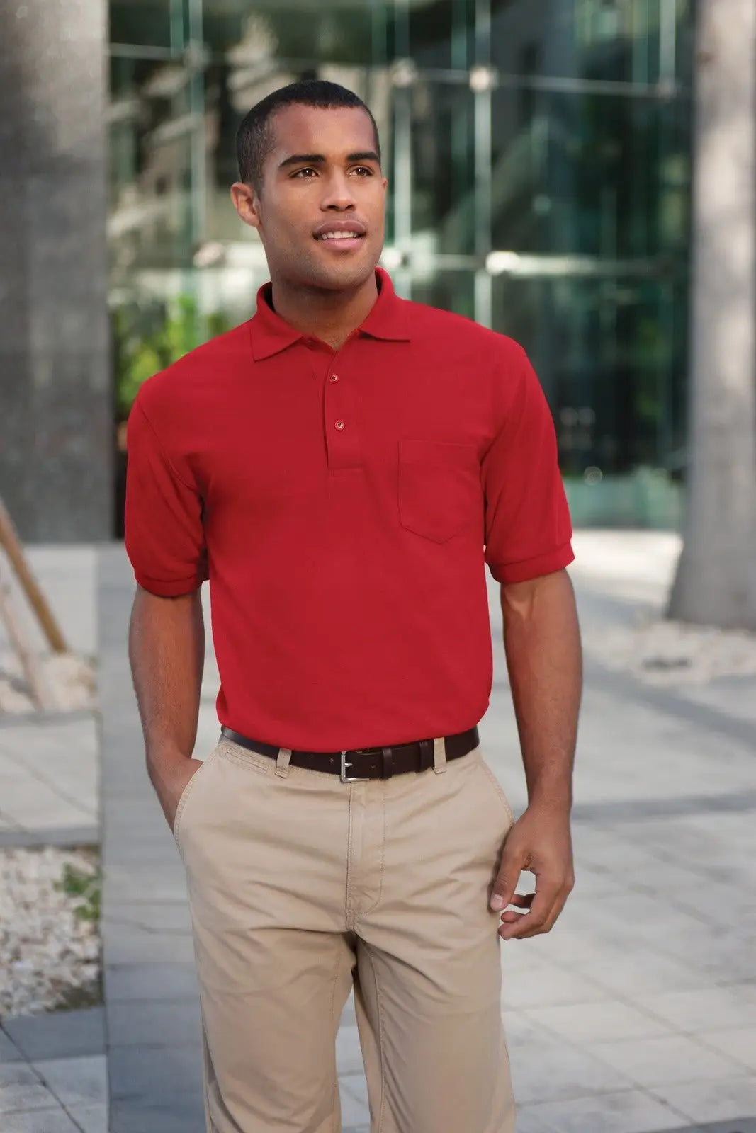 Port Authority K500 Silk Touch Polo - Cool Gray