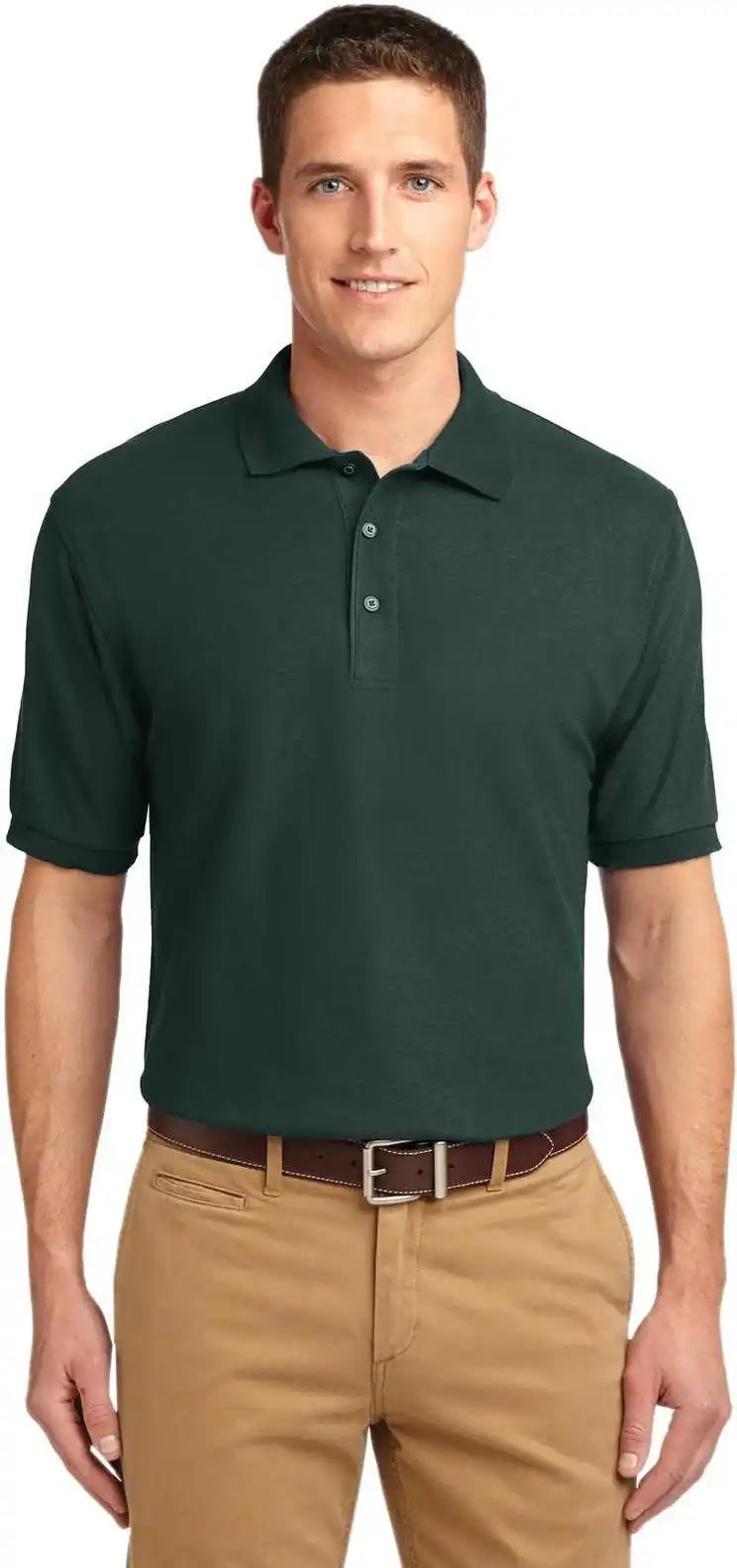Port Authority K500 Silk Touch Polo Dark Green