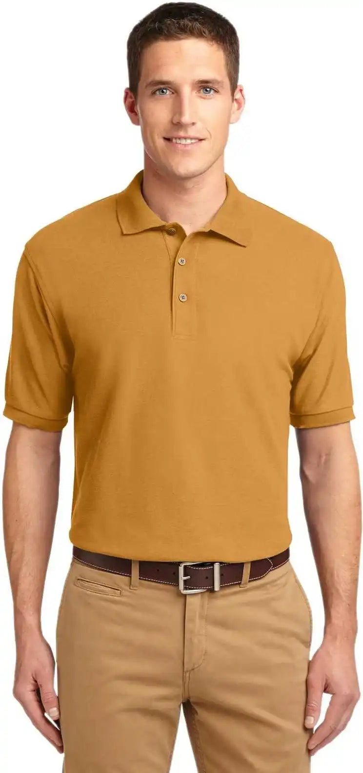Port Authority K500 Silk Touch Polo - Gold