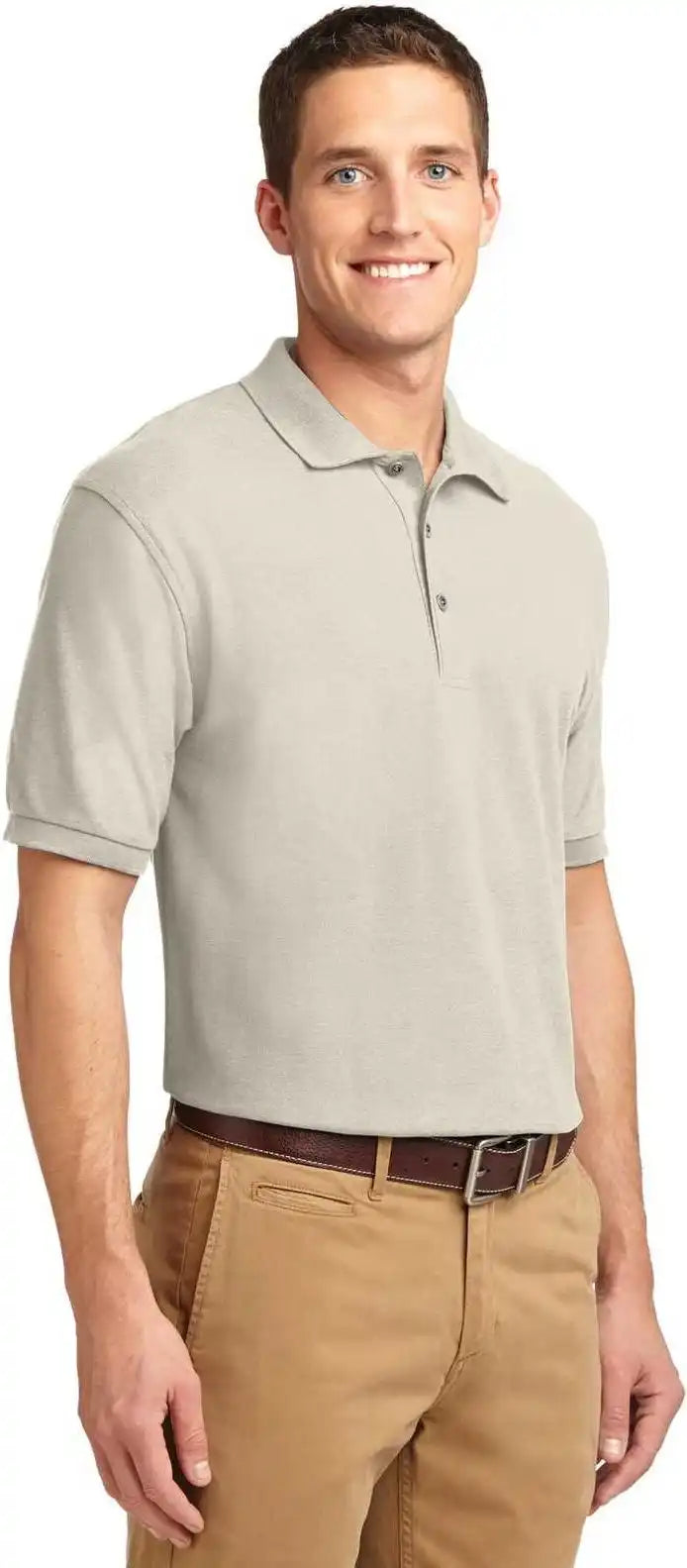 Port Authority K500 Silk Touch Polo - Light Stone