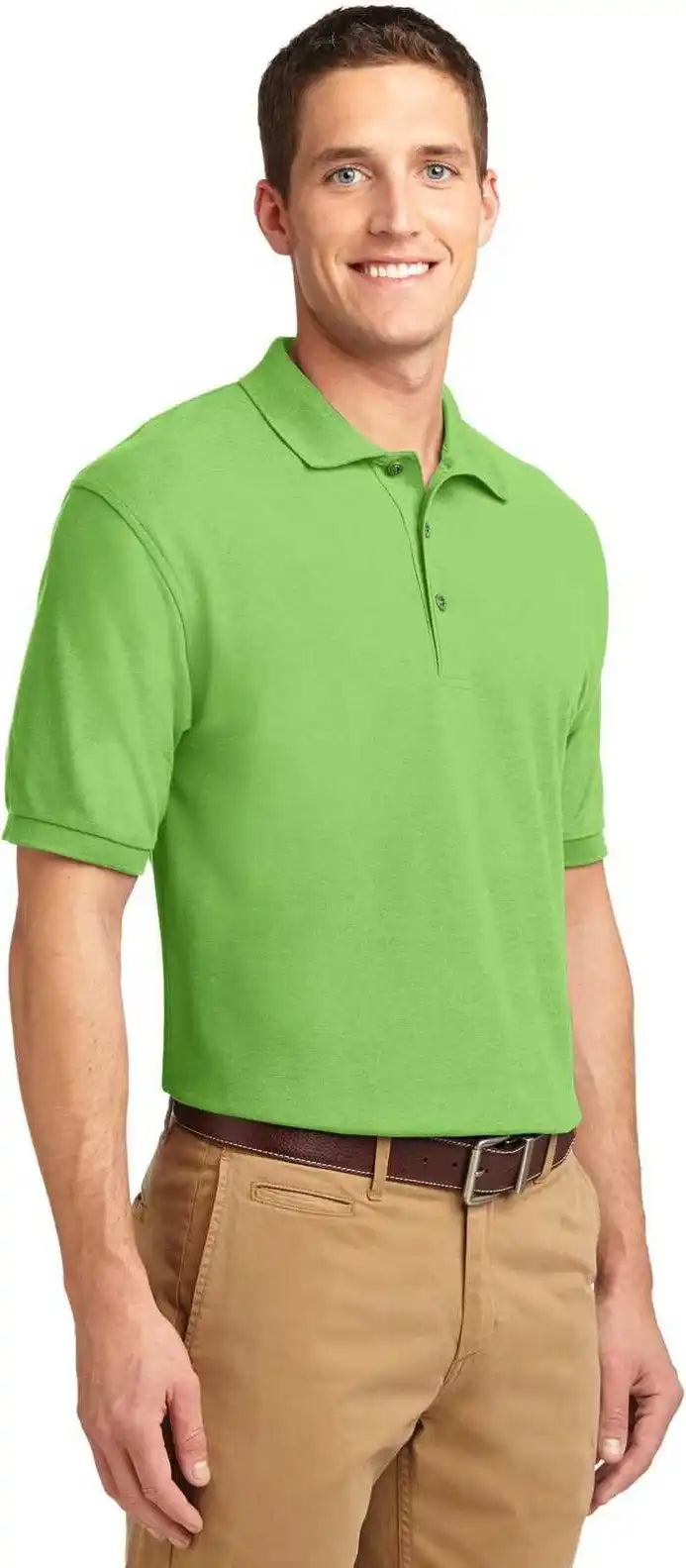 Port Authority K500 Silk Touch Polo Lime