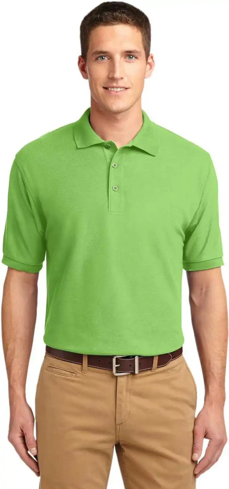 Port Authority K500 Silk Touch Polo Lime