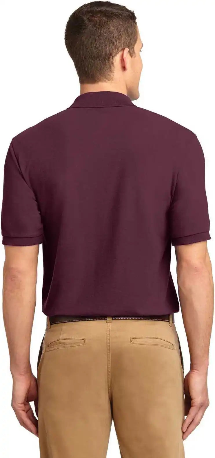 Port Authority K500 Silk Touch Polo Maroon