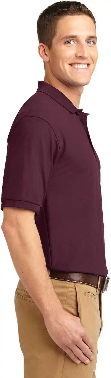 Port Authority K500 Silk Touch Polo Maroon