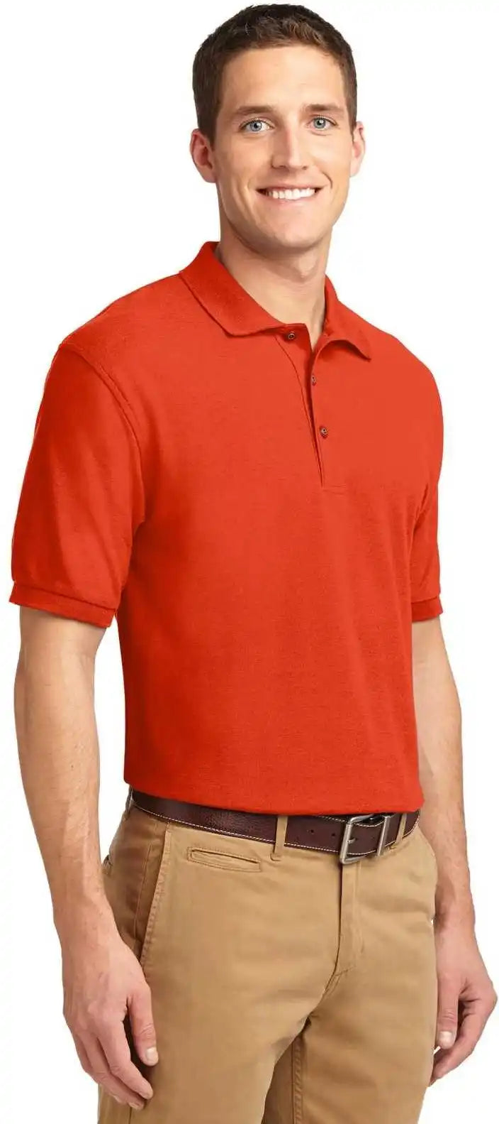 Port Authority K500 Silk Touch Polo Orange