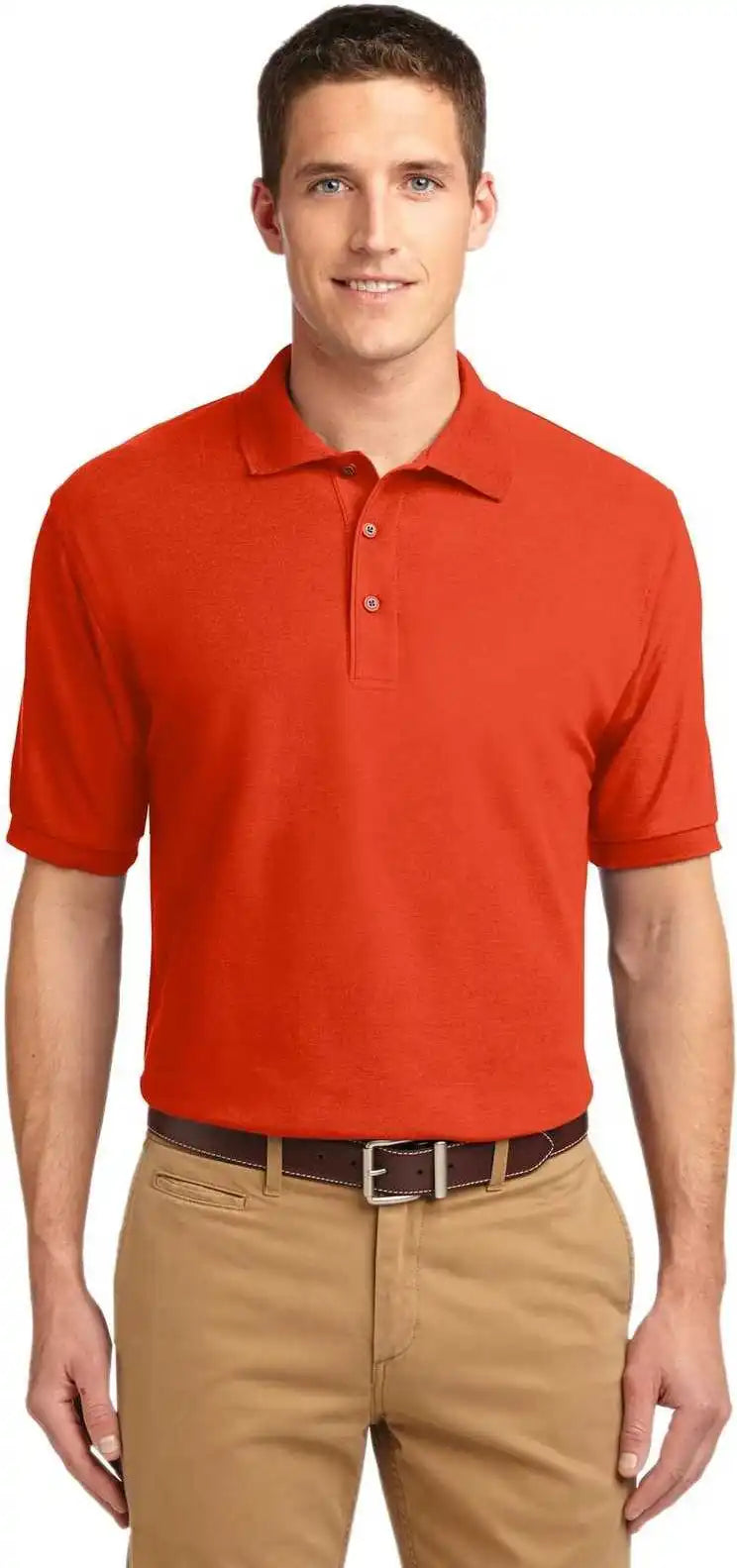 Port Authority K500 Silk Touch Polo Orange