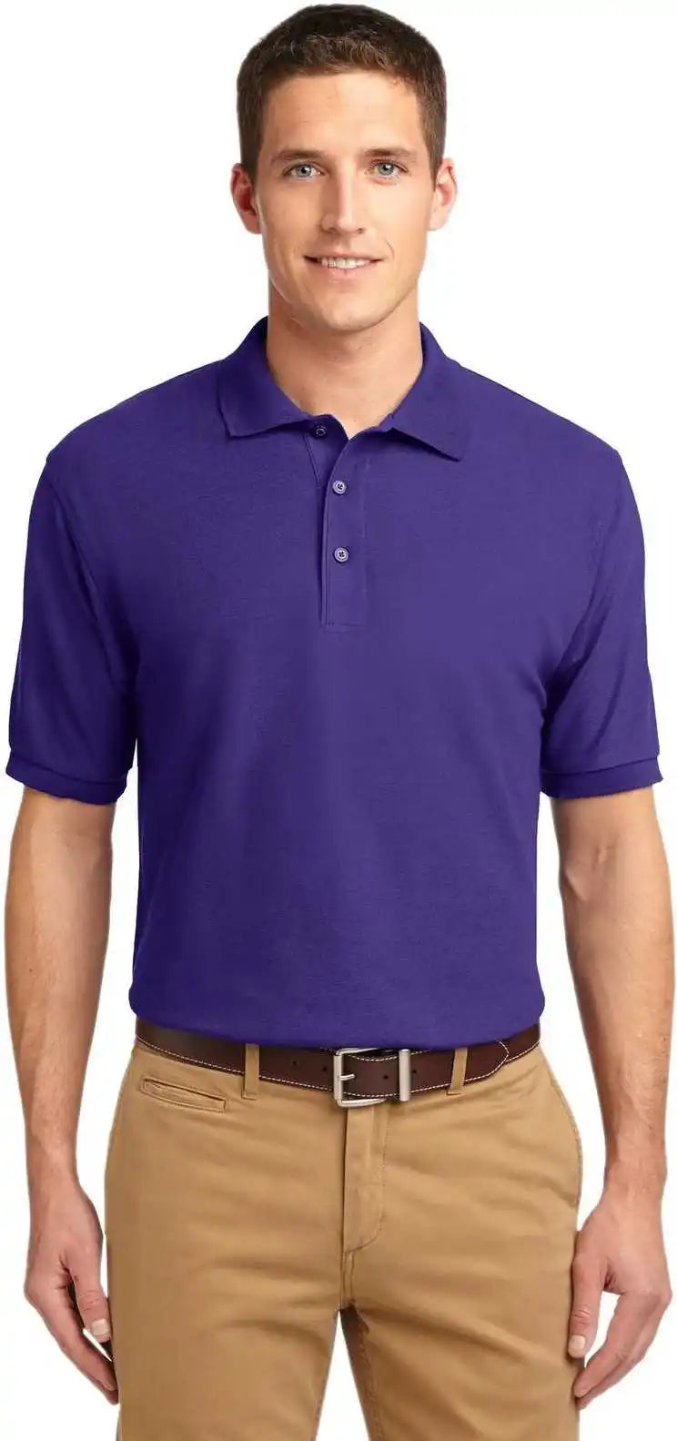 Port Authority K500 Silk Touch Polo Purple