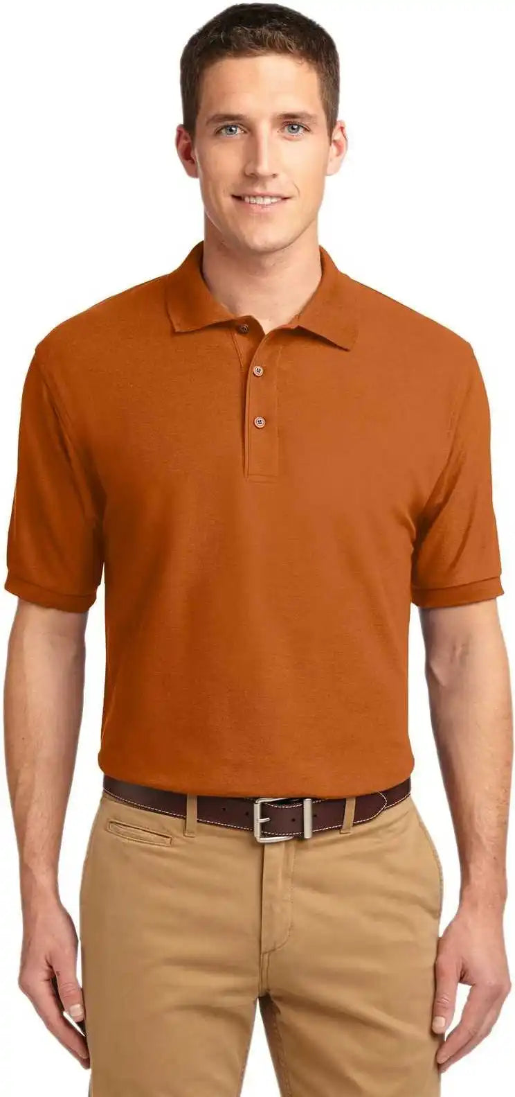 Port Authority K500 Silk Touch Polo - Texas Orange