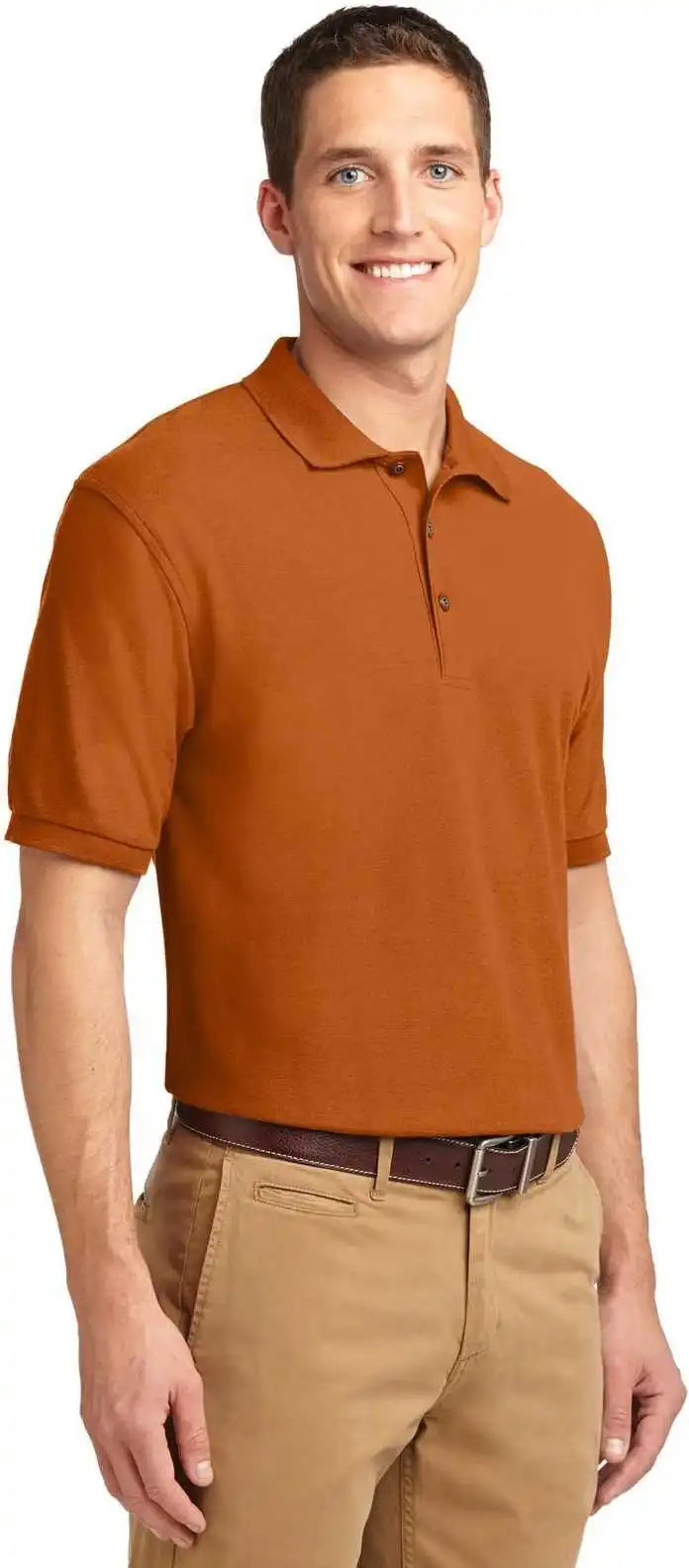 Port Authority K500 Silk Touch Polo - Texas Orange