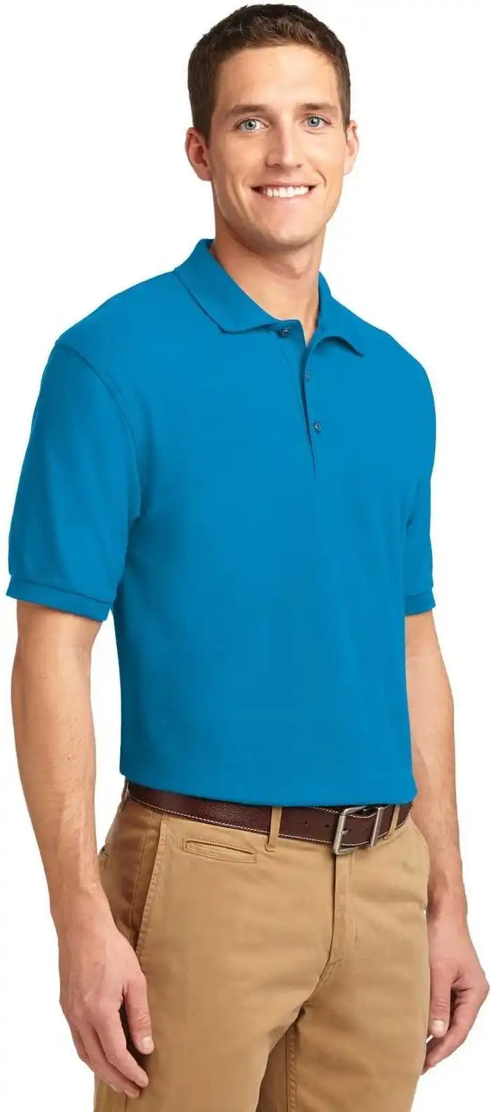 Port Authority K500 Silk Touch Polo Turquoise